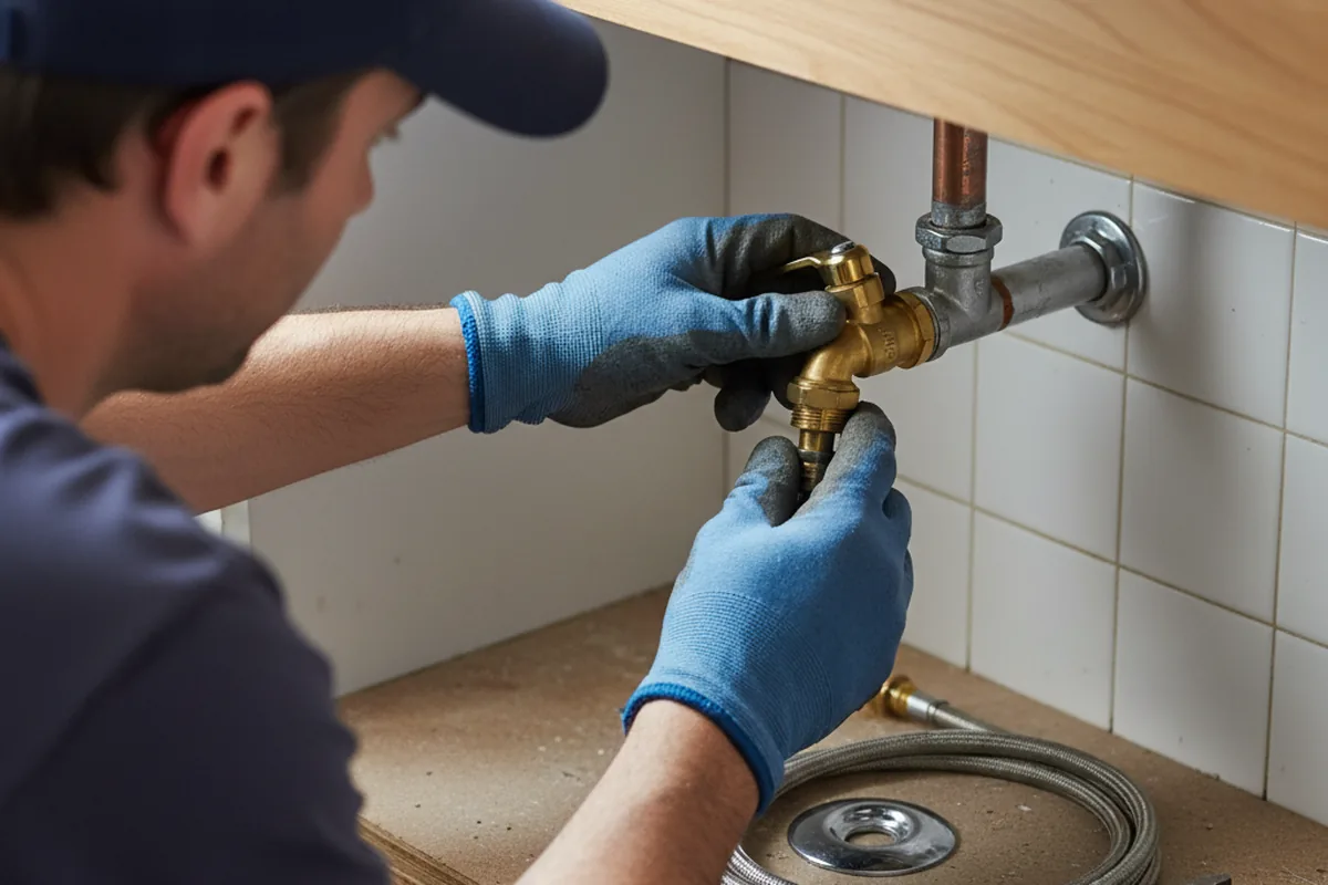 Shutoff valve and fitting work during Emergency Plumbing in Rillito